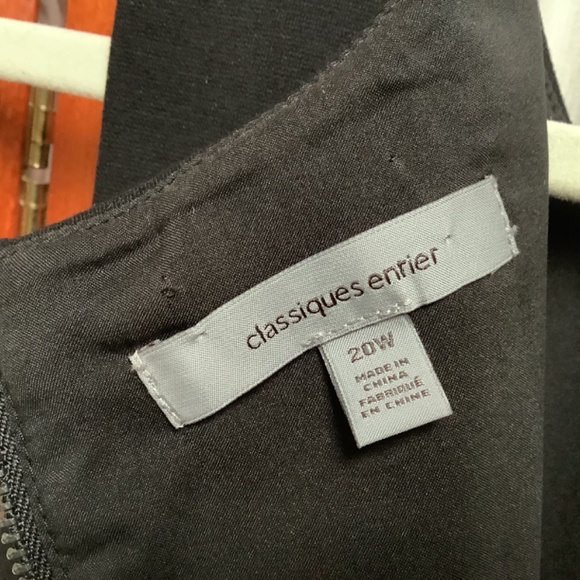 Classiques Entier Colorblock Sleeveless Dress Black/ White Size 20W - Picture 9 of 13